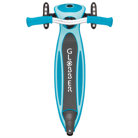 Globber Master Lights Foldable 3-Wheel Scooter Aqua 4-14 Years