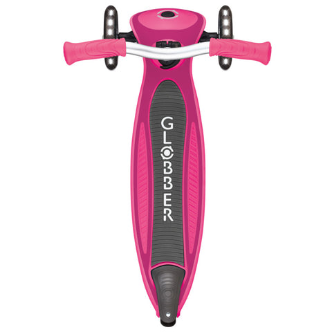 Globber Master Lights Foldable 3-Wheel Scooter Fuschia 4-14 Years