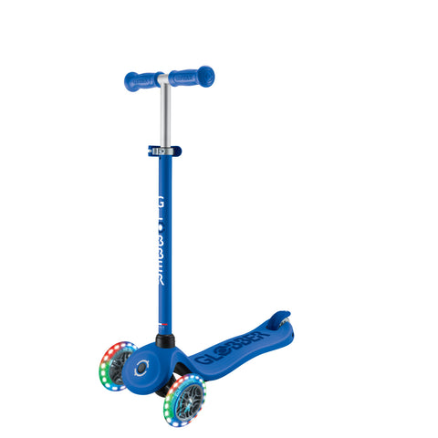 Globber GO•UP Sporty Lights 360 Scooter With Seat Deep Blue 1-7 Years