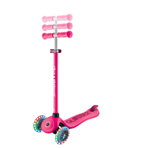 Globber GO•UP Sporty Lights 360 Scooter With Seat Fuschia 1-7 Years