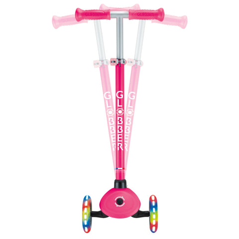 Globber Primo Lights 3-Wheel Scooter Fuschia 3-7 Years