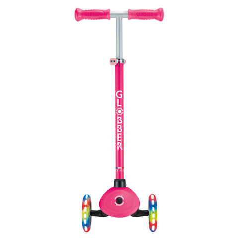Globber Primo Lights 3-Wheel Scooter Fuschia 3-7 Years