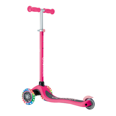Globber Primo Lights 3-Wheel Scooter Fuschia 3-7 Years