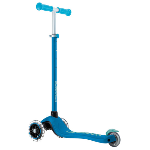 Globber Primo Plus Lights Glow 3-Wheel Scooter Deep Blue 3-9 Years