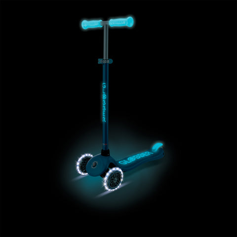 Globber Primo Plus Lights Glow 3-Wheel Scooter Deep Blue 3-9 Years