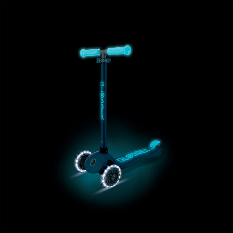 Globber Primo Plus Lights Glow 3-Wheel Scooter Deep Blue 3-9 Years