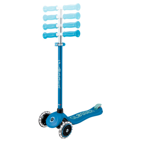 Globber Primo Plus Lights Glow 3-Wheel Scooter Deep Blue 3-9 Years