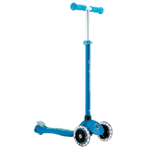 Globber Primo Plus Lights Glow 3-Wheel Scooter Deep Blue 3-9 Years