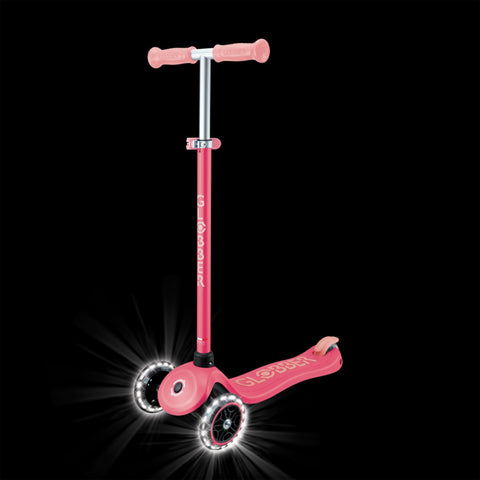Globber Primo Plus Lights Glow 3-Wheel Scooter Coral Pink 3-9 Years
