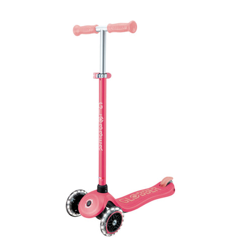 Globber Primo Plus Lights Glow 3-Wheel Scooter Coral Pink 3-9 Years