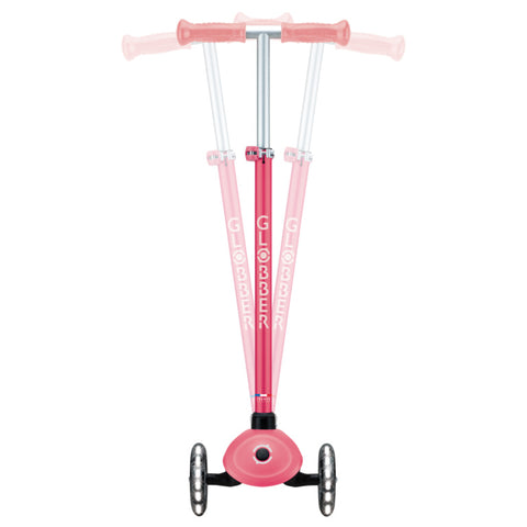 Globber Primo Plus Lights Glow 3-Wheel Scooter Coral Pink 3-9 Years