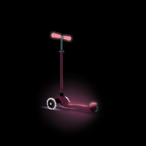 Globber Primo Plus Lights Glow 3-Wheel Scooter Coral Pink 3-9 Years