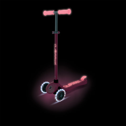 Globber Primo Plus Lights Glow 3-Wheel Scooter Coral Pink 3-9 Years
