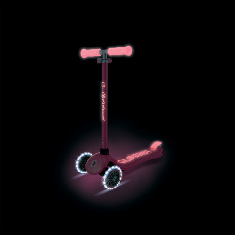 Globber Primo Plus Lights Glow 3-Wheel Scooter Coral Pink 3-9 Years