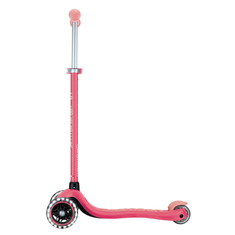 Globber Primo Plus Lights Glow 3-Wheel Scooter Coral Pink 3-9 Years