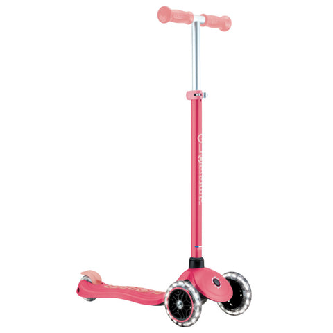 Globber Primo Plus Lights Glow 3-Wheel Scooter Coral Pink 3-9 Years