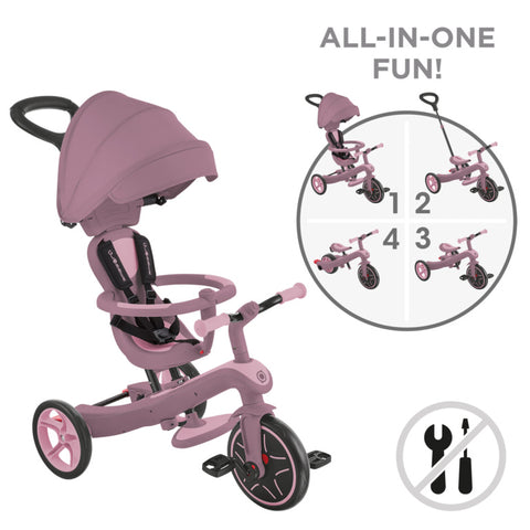 Globber EXPLORER TRIKE 4in1 ECOLOGIC Berry