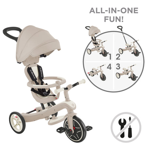 Globber EXPLORER TRIKE 4in1 ECOLOGIC Coconut