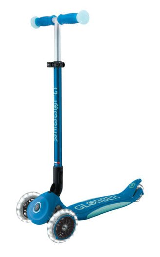 Globber Elite Lights Glow 3-Wheel Scooter Deep Blue 3-9 Year