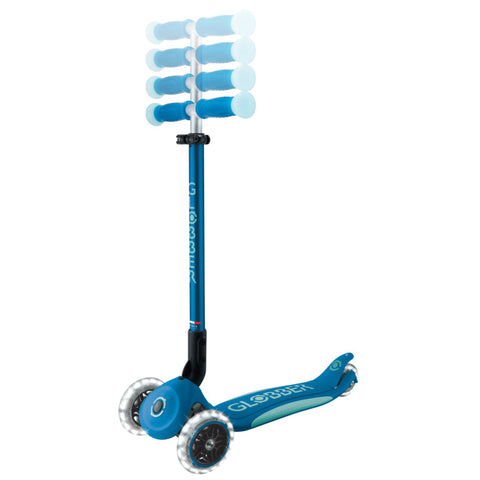 Globber Elite Lights Glow 3-Wheel Scooter Deep Blue 3-9 Year