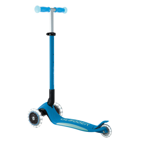 Globber Elite Lights Glow 3-Wheel Scooter Deep Blue 3-9 Year
