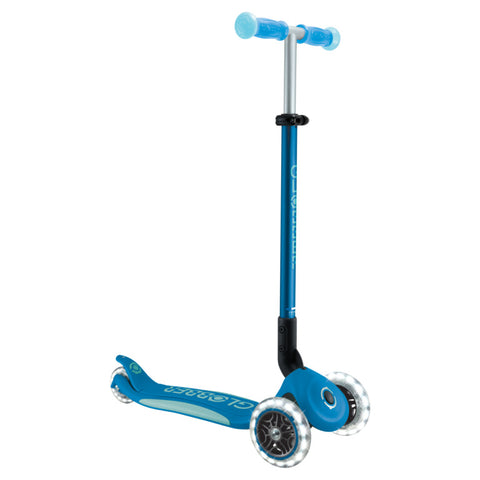 Globber Elite Lights Glow 3-Wheel Scooter Deep Blue 3-9 Year