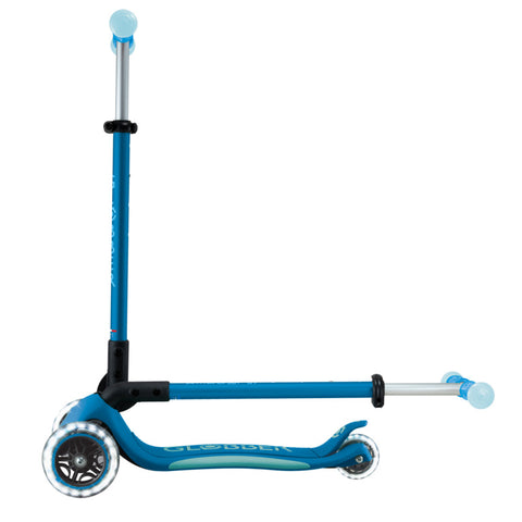 Globber Elite Lights Glow 3-Wheel Scooter Deep Blue 3-9 Year
