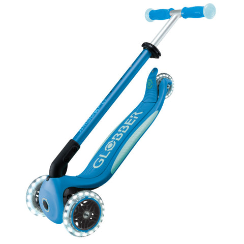 Globber Elite Lights Glow 3-Wheel Scooter Deep Blue 3-9 Year