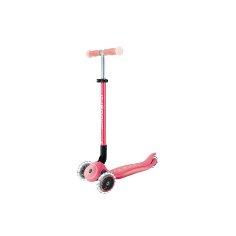 Globber Elite Lights Glow 3-Wheel Scooter Coral Pink 3-9 Year