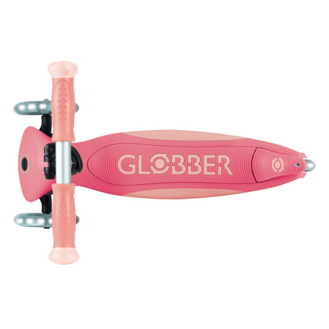 Globber Elite Lights Glow 3-Wheel Scooter Coral Pink 3-9 Year