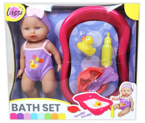 Lissi Bath Baby With Tub & Accessories 28cm