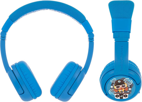 Buddyphones Play+ Wireless Headphones Cool Blue