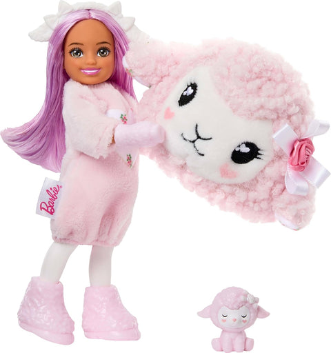 Barbie Cutie Reveal Cuddly Series Chelsea Small Dolls & Accessories, 6 Surprises JMW63