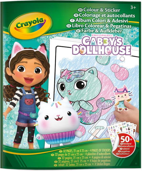 Crayola Gabby's Dollhouse Coloring Book & Stickers