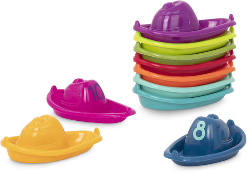 Battat Stackin’ Boats Floating Toy Boats with Numbers