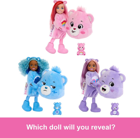 Barbie Cutie Reveal Care Bears Series Chelsea Small Doll & Accessories, 6 Surprises JCN97