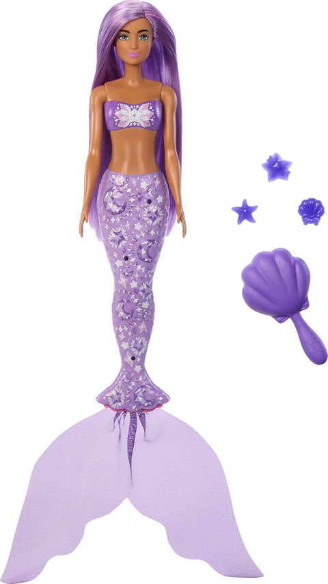 Barbie Color Reveal Mermaid Series Doll & Accessories With 6 Surprises JMW61