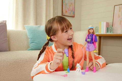 Barbie Malibu Outdoor Adventures Fashion Doll With 10+ Camping-Themed Accessories Including Pet JJV59