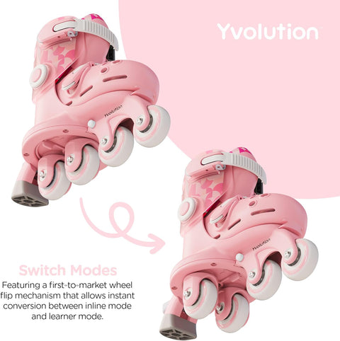 Yvolution Twista Skates Pink Size 23-28