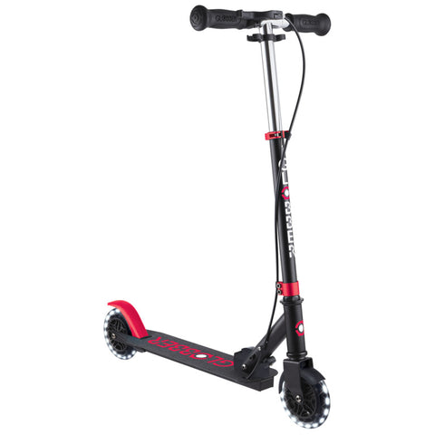 Globber Flow Element Junior Lights Foldable Scooter Black/Red 3+ Years
