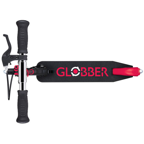 Globber Flow Element Junior Lights Foldable Scooter Black/Red 3+ Years
