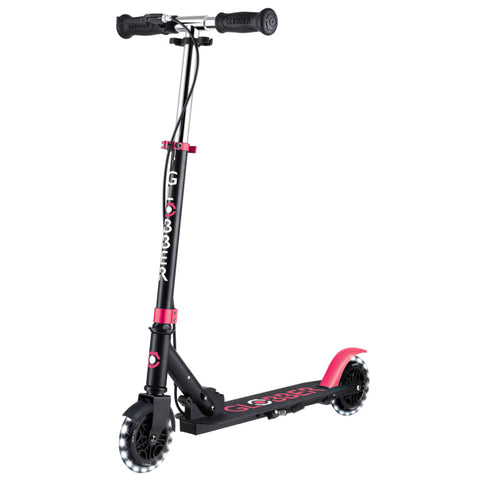 Globber Flow Element Junior Lights Foldable Scooter Black/Pink 3+ Years