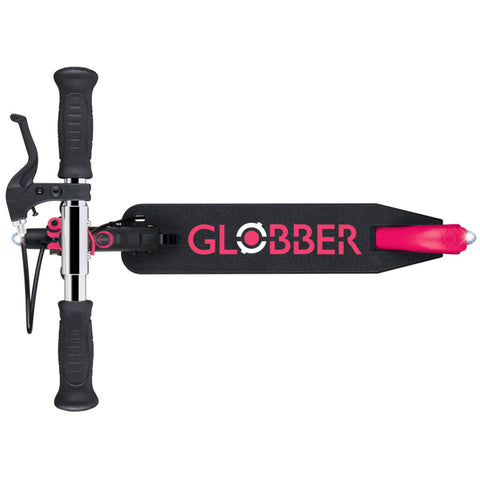 Globber Flow Element Junior Lights Foldable Scooter Black/Pink 3+ Years