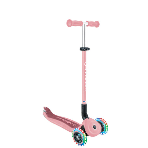 Globber GO•UP ACTIVE LIGHTS 360° Foldable Scooter Pastel Pink 3-9 Years