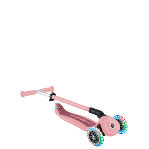 Globber GO•UP ACTIVE LIGHTS 360° Foldable Scooter Pastel Pink 3-9 Years