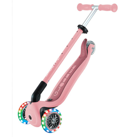 Globber GO•UP ACTIVE LIGHTS 360° Foldable Scooter Pastel Pink 3-9 Years