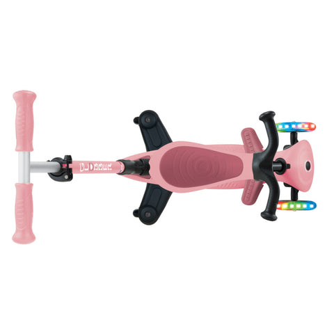 Globber GO•UP ACTIVE LIGHTS 360° Foldable Scooter Pastel Pink 3-9 Years