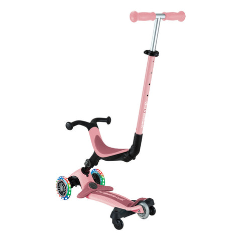 Globber GO•UP ACTIVE LIGHTS 360° Foldable Scooter Pastel Pink 3-9 Years