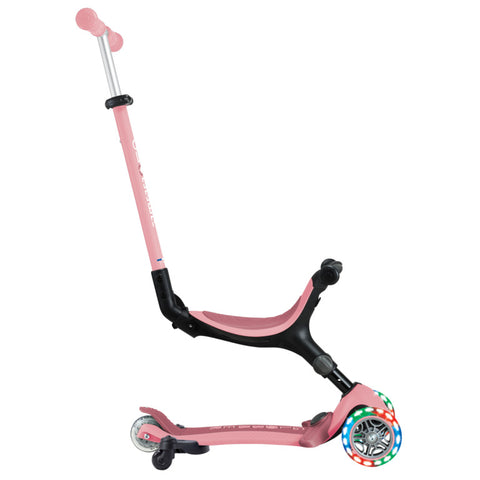 Globber GO•UP ACTIVE LIGHTS 360° Foldable Scooter Pastel Pink 3-9 Years