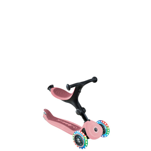 Globber GO•UP ACTIVE LIGHTS 360° Foldable Scooter Pastel Pink 3-9 Years